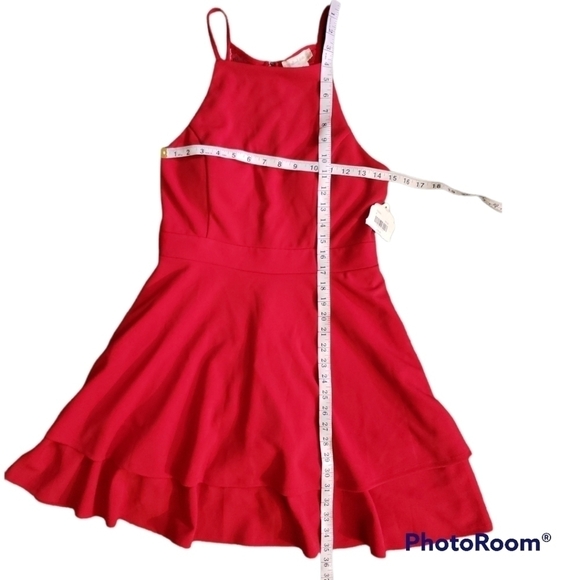 NWT Altar'd State Red Sequins Lace Tired Dress Size XL - Picture 4 of 6